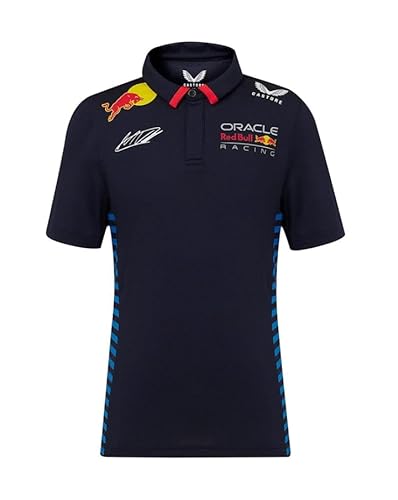 Oracle Red Bull Racing Teamline Max Verstappen Poloshirt für Kinder, kurzärmlig, Blau (FR/ES, Alter 14 Jahre, normale Größe, Nachthimmel), Nachthimmel, 14 Jahre von Castore
