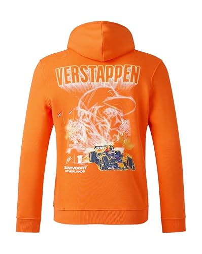 Red Bull Racing F1 Max Verstappen Special Edition Zandvoort Netherlands Hoodie, Orange/Abendrot im Zickzackmuster (Sunset Chevron), XXX-Large von Castore