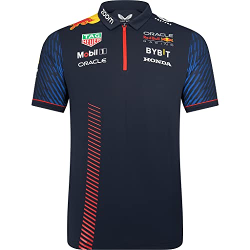 Red Bull Racing F1 Team Formula Kinder-Poloshirt Offizielle Formel 1 - Blau - 10 Jahre von Castore