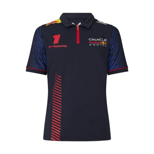 Red Bull Racing F1 Team Max Verstappen 1 Formula Kinder-Poloshirt Offizielle Formel 1 - Blau - 10 Jahre von Castore