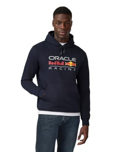 Red Bull Racing Oracle F1 Team Hooded Sweatshirt, Night Sky Blue, Large Logo Design, navy, L von Castore