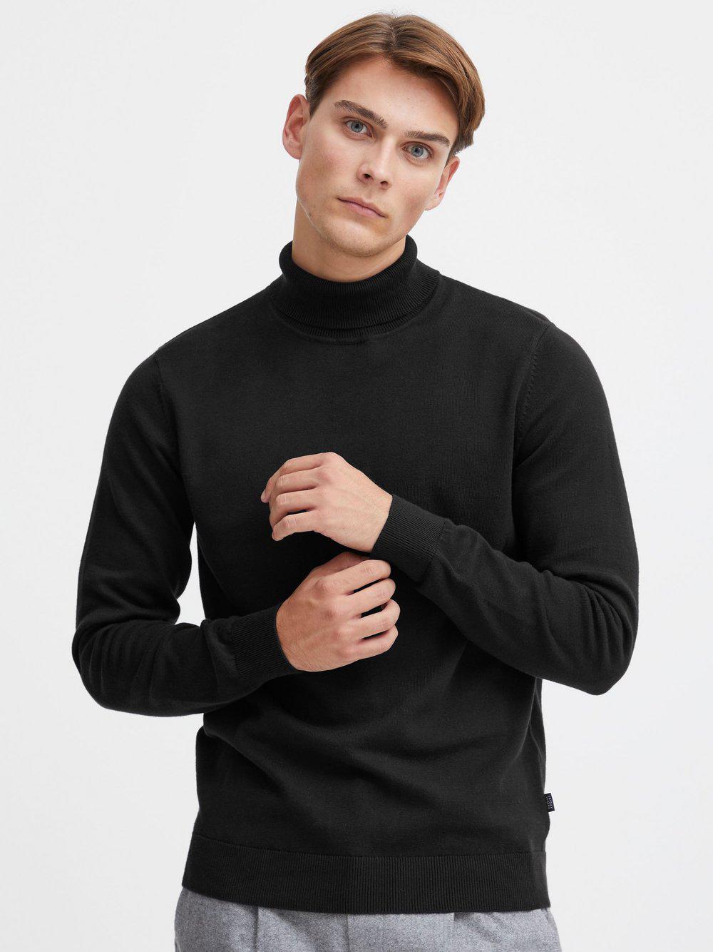 CASUAL FRIDAY Rollkragenpullover Herren Baumwolle, schwarz von Casual Friday