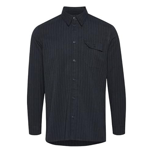 Casual Friday Herren Anton LS 0040 Pinstriped Overshirt Hemd, 1940131/Dark Navy Melange, XL von CASUAL FRIDAY