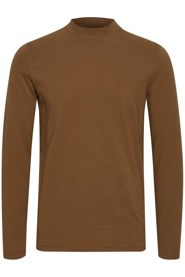 Casual Friday Longsleeve Langarm Oberteil mit Stehkragen THEO 5672 in Braun von Casual Friday