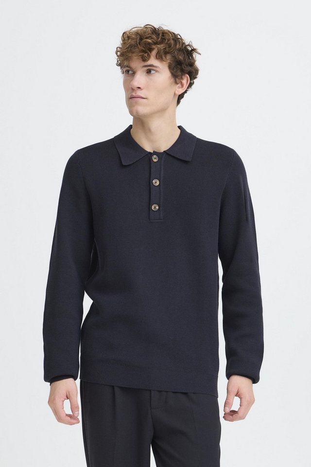 Casual Friday Strickpullover CFABEL MILANO POLO KNIT Modischer Feinstrickpullover mit Polo-Kragen von Casual Friday