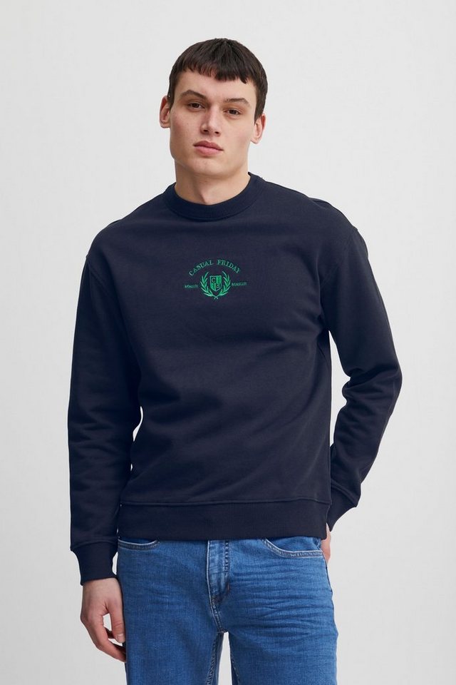 Casual Friday Sweatshirt CFSage relaxed sweat w. embroidery - 20504729 von Casual Friday