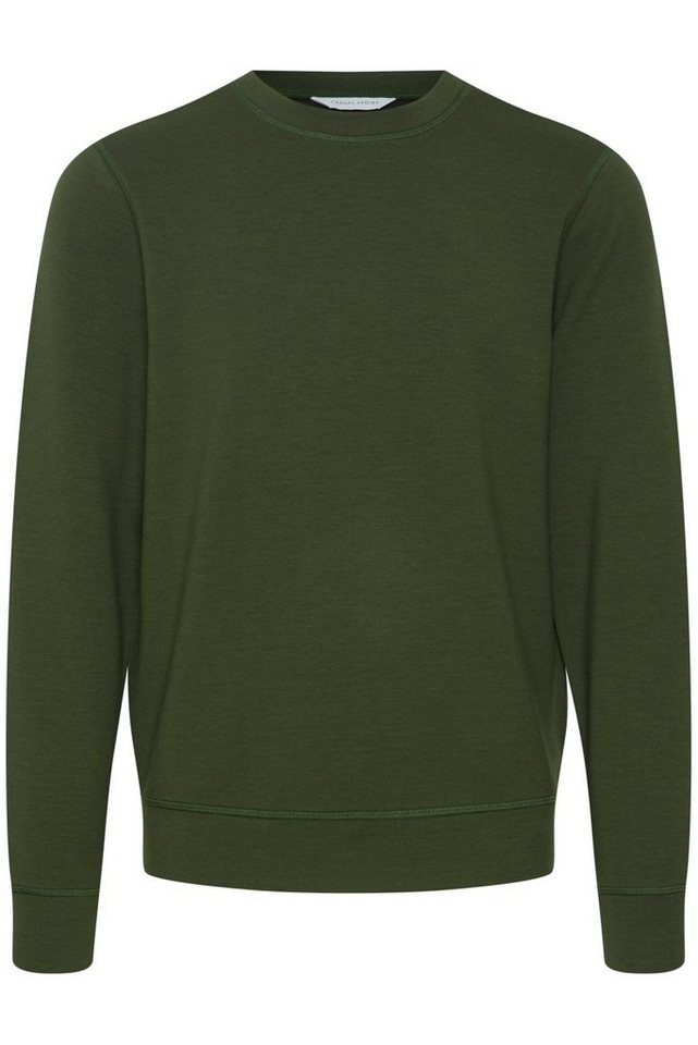 Casual Friday Sweatshirt Basic Langarm Rundhals Pullover CFSebastian 5917 in Grün von Casual Friday