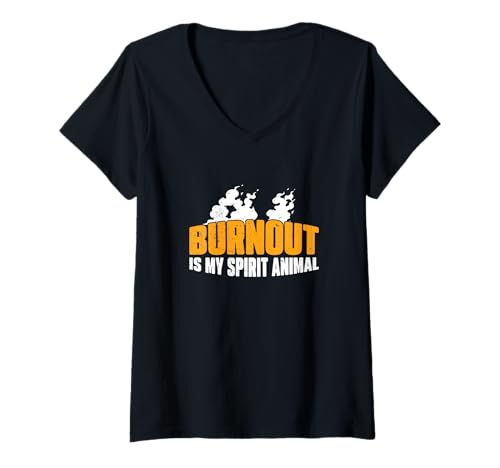Damen Burnout is My Spirit Animal A Public Employee Civil Beamter T-Shirt mit V-Ausschnitt Damen Burnout is My Spirit Animal A Public Employee Civil Beamter T-Shirt mit V-Ausschnitt von Casual Fridays Department