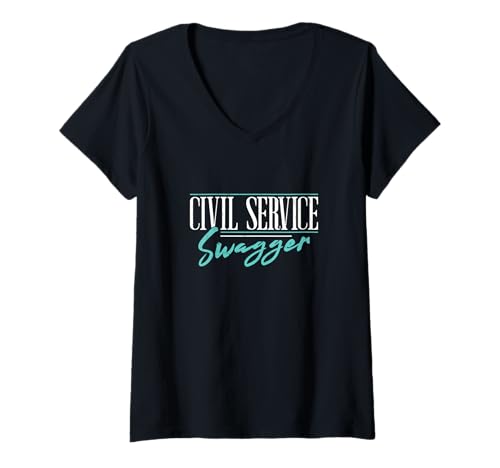 Damen Civil Service Swagger Funny Public Service A Civil Beamter T-Shirt mit V-Ausschnitt Damen Civil Service Swagger Funny Public Service A Civil Beamter T-Shirt mit V-Ausschnitt von Casual Fridays Department