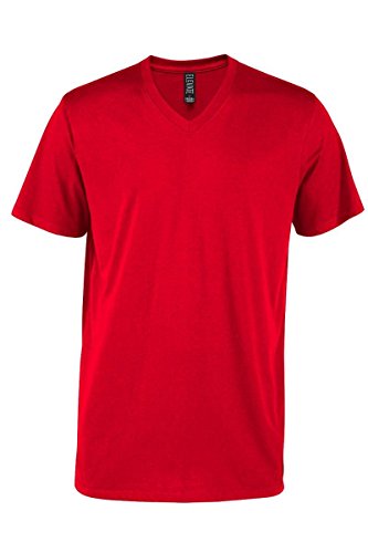 Casual Garb Kurzarm-T-Shirt mit Rundhalsausschnitt für Herren XX-Groß Rot von Casual Garb