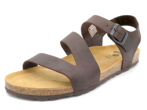 Casual Herren Pantoletten Leder Sandalen mit Fersenriemen Echtleder Fußbett & Korksohle Braun Korkschuhe Sommersandalen EU 45 Casual Herren Pantoletten Leder Sandalen mit Fersenriemen Echtleder Fußbett & Korksohle Braun Korkschuhe Sommersandalen EU 45 von Casual
