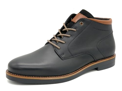 Chukka Boots Herren schwarz Leder Schnürboots Desert Boots Echtleder Stiefel Schnür Schuhe schwarz 44 von Casual