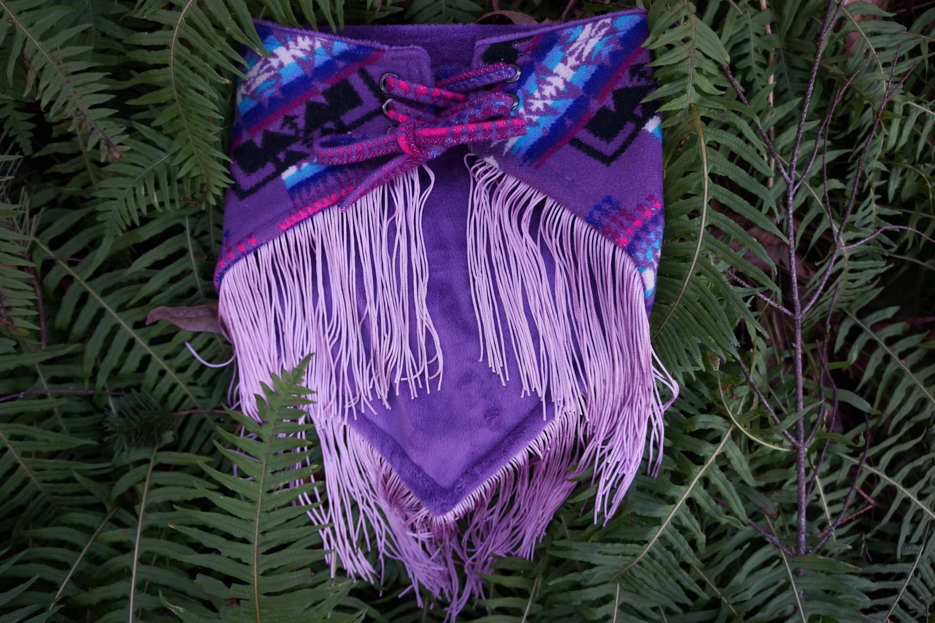 Micro-Fleece Gefüttert Lavendel Fransen Halstuch Schal Mit Pendleton Wolle Micro-Fleece Gefüttert Lavendel Fransen Halstuch Schal Mit Pendleton Wolle von CasualCascadianShop