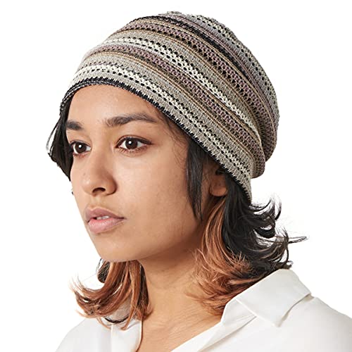 CHARM Herren Damen Häkel Beanie Hut Mütze Sommer Mode Unisex Beige von CHARM