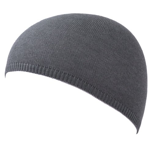 CHARM Herren Sommer Skull Cap Strick Kufi Mütze - Gebet Namaz Takke Short Beanie Kopfbedeckung Fahrrad Helm Dünn Grau von CHARM