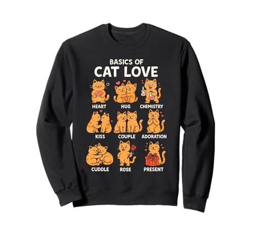 Basics of Cat Love Lustige Katze Geschenke für Papa Mama Kinder Sweatshirt Basics of Cat Love Lustige Katze Geschenke für Papa Mama Kinder Sweatshirt von Cat Affection Funny Cat Gifts For Dad Mom Kids Tee