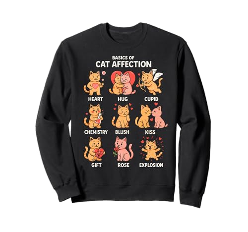 Basics of Cat Love Lustige Katze Geschenke für Papa Mama Kinder Sweatshirt von Cat Affection Funny Cat Gifts For Dad Mom Kids Tee