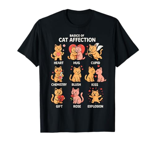 Basics of Cat Love Lustige Katze Geschenke für Papa Mama Kinder T-Shirt Basics of Cat Love Lustige Katze Geschenke für Papa Mama Kinder T-Shirt von Cat Affection Funny Cat Gifts For Dad Mom Kids Tee