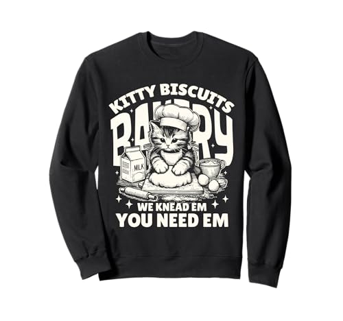 Kitty Biscuits Bakery Lustiger Katzenliebhaber für Herren, Damen und Kinder Sweatshirt von Cat Bakery Tees