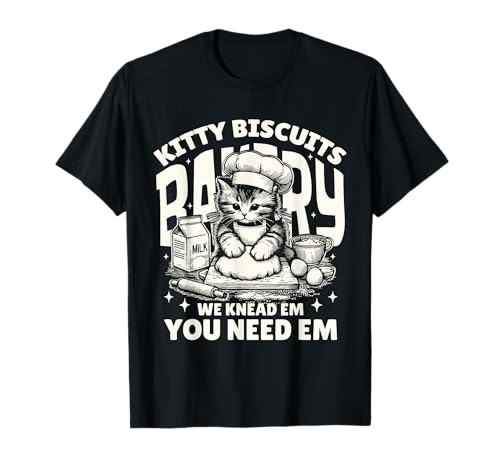 Kitty Biscuits Bakery Lustiger Katzenliebhaber für Herren, Damen und Kinder T-Shirt von Cat Bakery Tees
