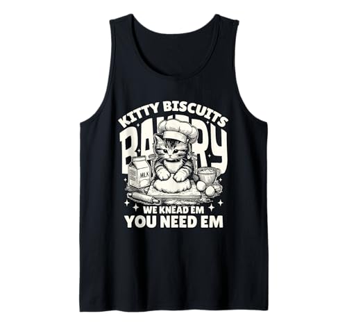 Kitty Biscuits Bakery Lustiger Katzenliebhaber für Herren, Damen und Kinder Tank Top von Cat Bakery Tees