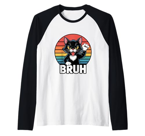 Lustige Bruh Katze Meme Fun Kids Teens Raglan von Cat Bruh Shirt Meme Cat