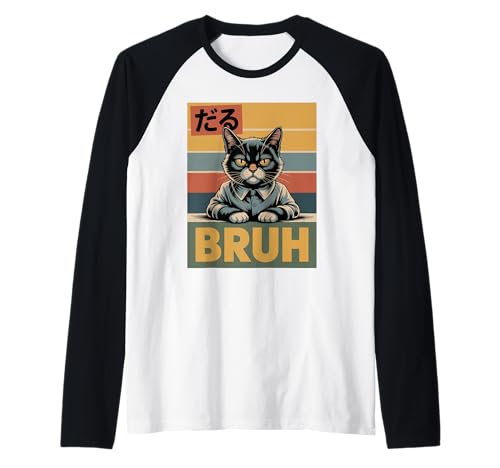 Lustige Bruh Katze Meme Fun Kids Teens Raglan von Cat Bruh Shirt Meme Cat