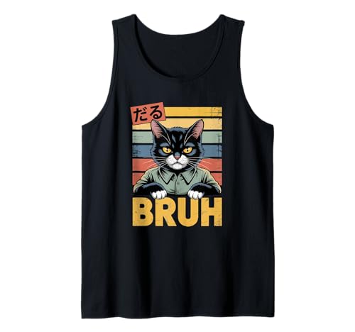 Lustiges Meme Spruch Bruh Katze Jungen Mädchen Teenager Männer Frauen Tank Top von Cat Bruh Shirt Meme Cat