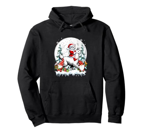 Weihnachtsmann Katze Reiten Lama Zwerge Weihnachtsbäume Familie Kinder Pullover Hoodie Weihnachtsmann Katze Reiten Lama Zwerge Weihnachtsbäume Familie Kinder Pullover Hoodie von Cat Christmas Costume