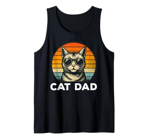 Herren Vintage Cat Dad Cat Lover Tank Top Herren Vintage Cat Dad Cat Lover Tank Top von Cat Dad Cute Cat Father Apparel