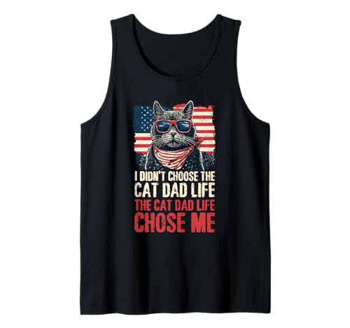 Herren Ich Habe die Katze Nicht gewählt Papa Life Das Katzenleben hat Mich gewählt USA Tank Top Herren Ich Habe die Katze Nicht gewählt Papa Life Das Katzenleben hat Mich gewählt USA Tank Top von Cat Dad Life Chose Me for Fathers Who Love Cats