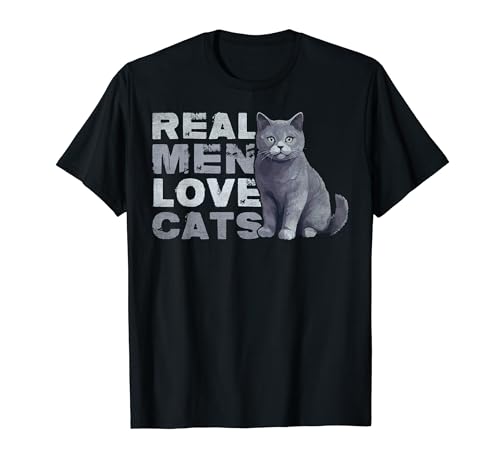 Real Men Love Cats - Katzen Papa - Cat Dad T-Shirt von Cat Dad Shirts & Katzen Geschenke