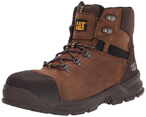 Cat Footwear Accomplice Herren-Stiefel mit Stahlkappe, wasserdicht, Echtes Braun, 7.5 Wide von Cat Footwear