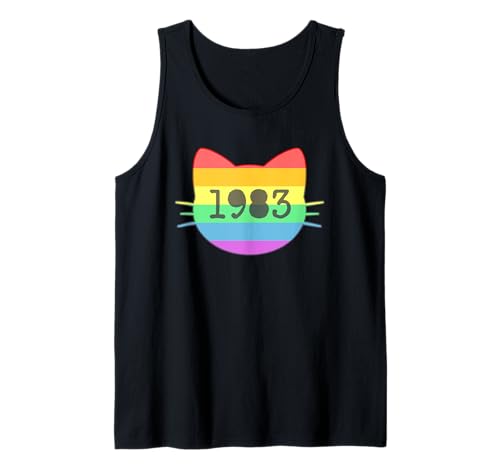 Katze Geboren im Jahr 1983 Geburtstag Katzen-Mama Katze Papa Tank Top Katze Geboren im Jahr 1983 Geburtstag Katzen-Mama Katze Papa Tank Top von Cat Funny Retro 1983