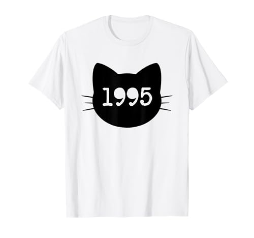 Katze Geboren im Jahr 1995 Geburtstag Katzen-Mama Katze Papa T-Shirt Katze Geboren im Jahr 1995 Geburtstag Katzen-Mama Katze Papa T-Shirt von Cat Funny Retro 1995