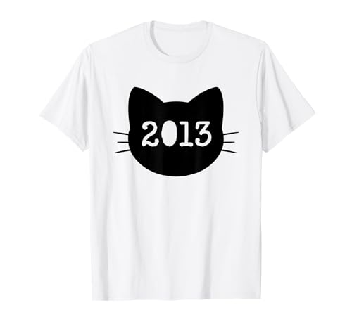Katze Geboren im Jahr 2013 Geburtstag Katzen-Mama Katze Papa T-Shirt Katze Geboren im Jahr 2013 Geburtstag Katzen-Mama Katze Papa T-Shirt von Cat Funny Retro 2013