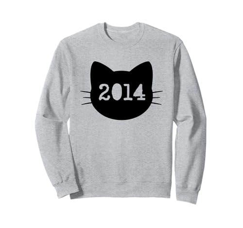Katze Geboren im Jahr 2014 Geburtstag Katzen-Mama Katze Papa Sweatshirt Katze Geboren im Jahr 2014 Geburtstag Katzen-Mama Katze Papa Sweatshirt von Cat Funny Retro 2014