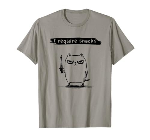 Lustige Katze Meme I Require Snacks Design Männer Frauen Kinder T-Shirt Lustige Katze Meme I Require Snacks Design Männer Frauen Kinder T-Shirt von Cat Funny Snack Humor Sarcastic Animal Meme Quote