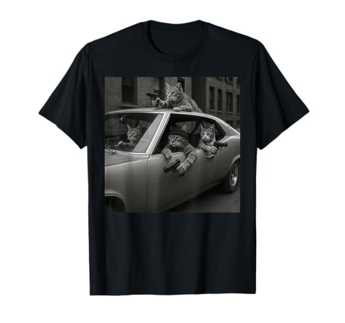 Männer Frauen Lustige Katze Gang Vintage Cute Kätzchen Gangster Katze T-Shirt Männer Frauen Lustige Katze Gang Vintage Cute Kätzchen Gangster Katze T-Shirt von Cat Gang Funny Kitten Gangsta Cats Street