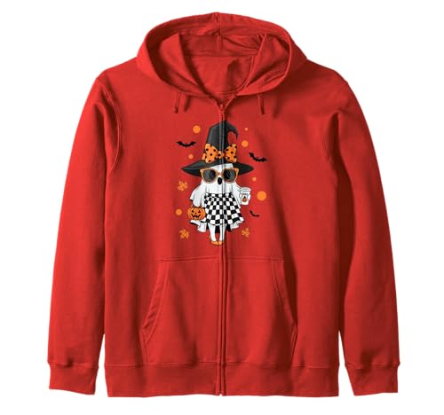 Niedlicher Katzengeist mit Kürbissen, Halloween, Damen, Herren, Kinder Kapuzenjacke Niedlicher Katzengeist mit Kürbissen, Halloween, Damen, Herren, Kinder Kapuzenjacke von Cat Ghost Halloween Tshirt Kids Boys Girls