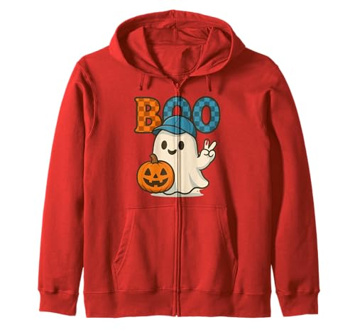 Niedlicher Katzengeist mit Kürbissen, Halloween, Damen, Herren, Kinder Kapuzenjacke Niedlicher Katzengeist mit Kürbissen, Halloween, Damen, Herren, Kinder Kapuzenjacke von Cat Ghost Halloween Tshirt Kids Boys Girls