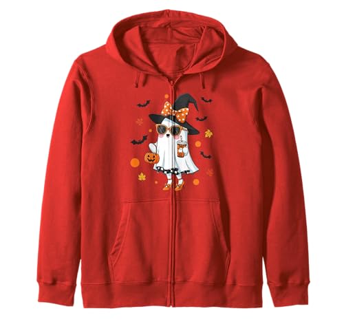 Niedlicher Katzengeist mit Kürbissen, Halloween, Damen, Herren, Kinder Kapuzenjacke Niedlicher Katzengeist mit Kürbissen, Halloween, Damen, Herren, Kinder Kapuzenjacke von Cat Ghost Halloween Tshirt Kids Boys Girls