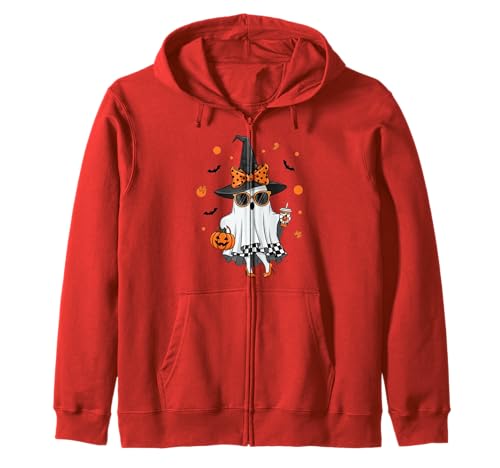 Niedlicher Katzengeist mit Kürbissen, Halloween, Damen, Herren, Kinder Kapuzenjacke Niedlicher Katzengeist mit Kürbissen, Halloween, Damen, Herren, Kinder Kapuzenjacke von Cat Ghost Halloween Tshirt Kids Boys Girls