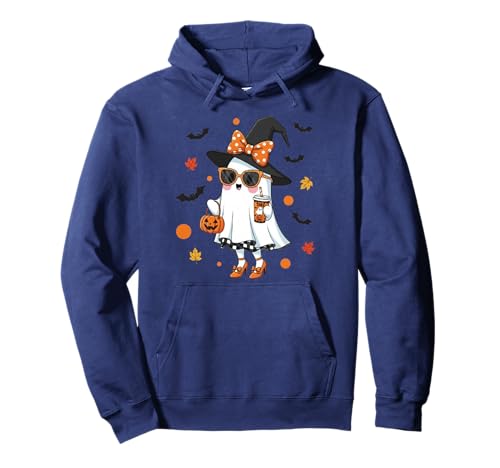 Niedlicher Katzengeist mit Kürbissen, Halloween, Damen, Herren, Kinder Pullover Hoodie Niedlicher Katzengeist mit Kürbissen, Halloween, Damen, Herren, Kinder Pullover Hoodie von Cat Ghost Halloween Tshirt Kids Boys Girls
