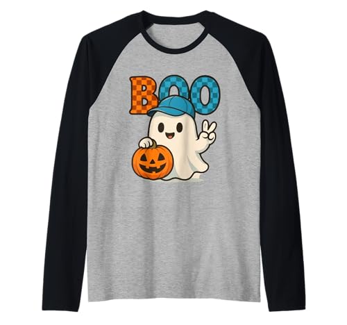 Niedlicher Katzengeist mit Kürbissen, Halloween, Damen, Herren, Kinder Raglan Niedlicher Katzengeist mit Kürbissen, Halloween, Damen, Herren, Kinder Raglan von Cat Ghost Halloween Tshirt Kids Boys Girls