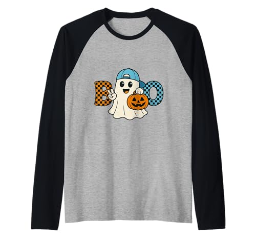 Niedlicher Katzengeist mit Kürbissen, Halloween, Damen, Herren, Kinder Raglan Niedlicher Katzengeist mit Kürbissen, Halloween, Damen, Herren, Kinder Raglan von Cat Ghost Halloween Tshirt Kids Boys Girls