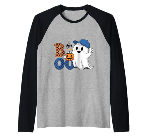 Niedlicher Katzengeist mit Kürbissen, Halloween, Damen, Herren, Kinder Raglan Niedlicher Katzengeist mit Kürbissen, Halloween, Damen, Herren, Kinder Raglan von Cat Ghost Halloween Tshirt Kids Boys Girls
