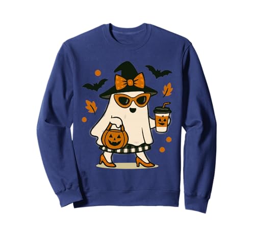 Niedlicher Katzengeist mit Kürbissen, Halloween, Damen, Herren, Kinder Sweatshirt Niedlicher Katzengeist mit Kürbissen, Halloween, Damen, Herren, Kinder Sweatshirt von Cat Ghost Halloween Tshirt Kids Boys Girls