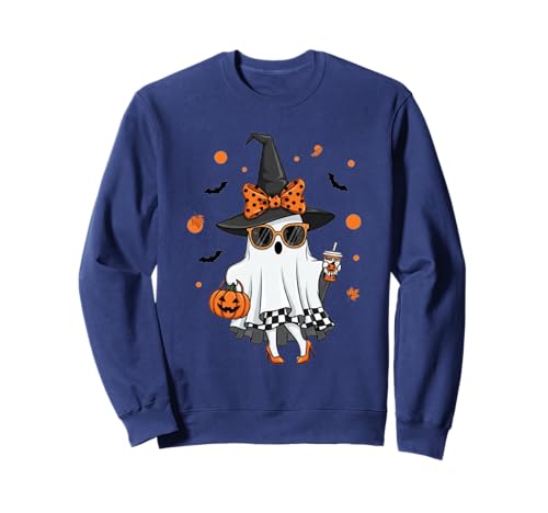 Niedlicher Katzengeist mit Kürbissen, Halloween, Damen, Herren, Kinder Sweatshirt Niedlicher Katzengeist mit Kürbissen, Halloween, Damen, Herren, Kinder Sweatshirt von Cat Ghost Halloween Tshirt Kids Boys Girls