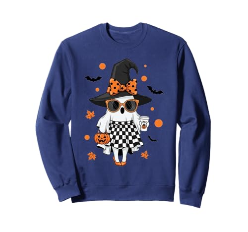 Niedlicher Katzengeist mit Kürbissen, Halloween, Damen, Herren, Kinder Sweatshirt Niedlicher Katzengeist mit Kürbissen, Halloween, Damen, Herren, Kinder Sweatshirt von Cat Ghost Halloween Tshirt Kids Boys Girls
